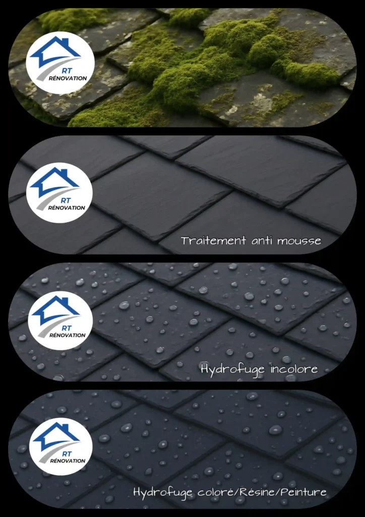 Formules nettoyage toiture en ardoises | Strasbourg saverne sélestat haguenau Colmar Mulhouse haut Rhin 68 et bas Rhin 67 Alsace