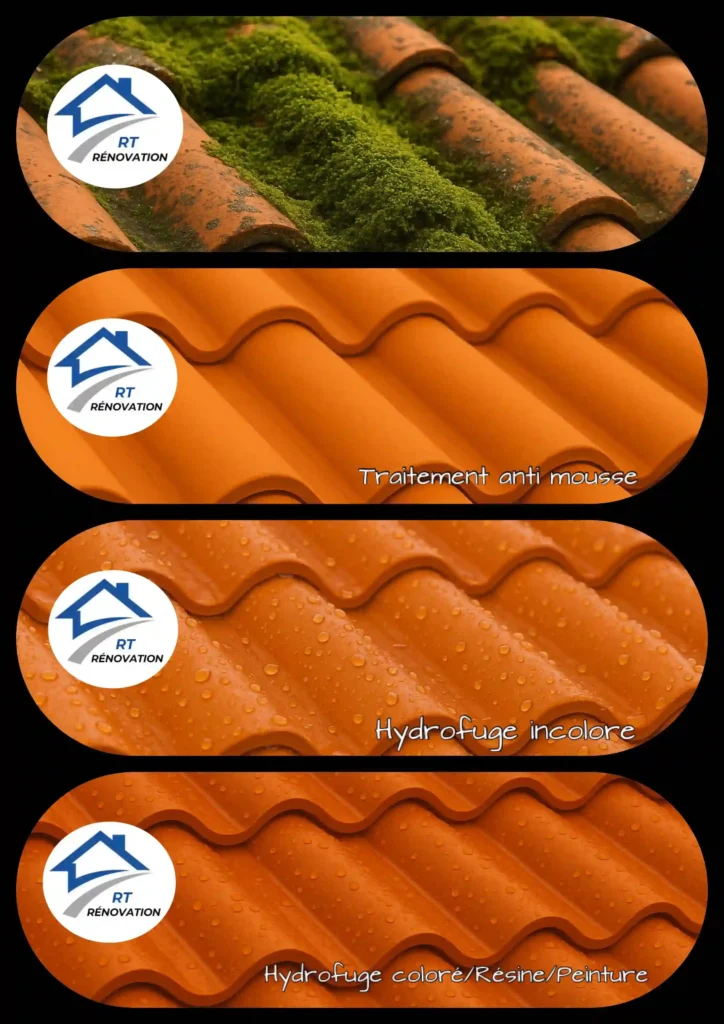 Formules nettoyage toiture en tuiles | Strasbourg saverne sélestat haguenau Colmar Mulhouse haut Rhin 68 et bas Rhin 67 Alsace