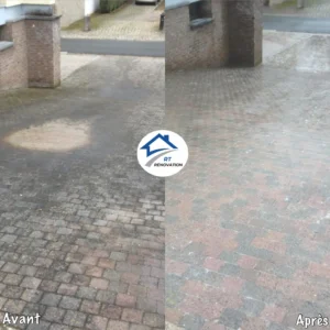 Nettoyage de dallage et terrasse Strasbourg bas Rhin 67 démoussage traitement anti mousse traitement hydrofuge traitement antidérapant Alsace