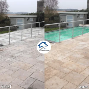 Rénovation de dallage et terrasse Strasbourg bas Rhin 67 peinture hydrofuge coloré résine nettoyage Alsace